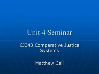 Unit 4 Seminar