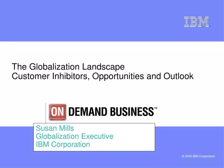 susan mills globalization executive ibm corporation