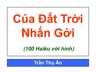 c a t tr i n h n g i 100 haiku v i h nh