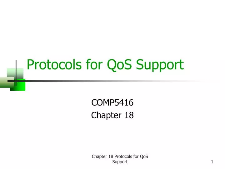 protocols for qos support