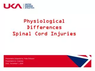 Physiological Differences Spinal Cord Injuries