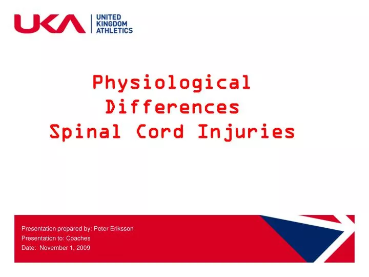 physiological differences spinal cord injuries