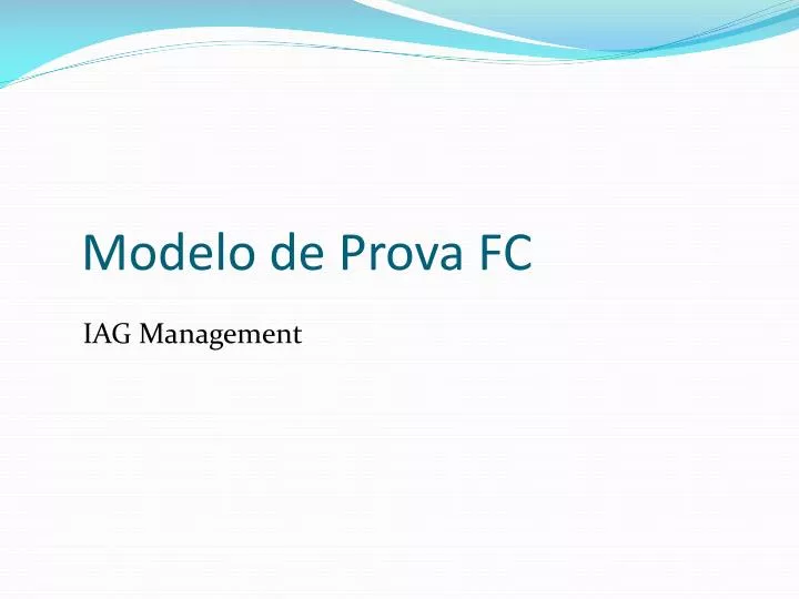 modelo de prova fc