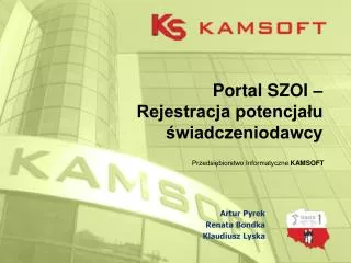 Portal SZOI – Rejestracja potencjału świadczeniodawcy