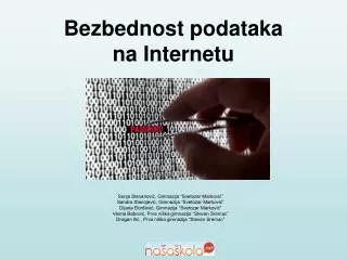 bezbednost podataka na internetu
