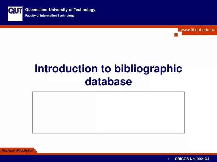 introduction to bibliographic database