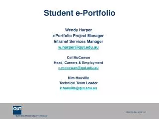 Student e-Portfolio