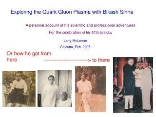 Exploring the Quark Gluon Plasma with Bikash Sinha