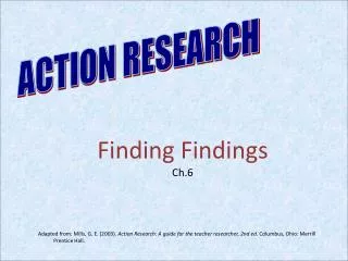 Finding Findings Ch.6