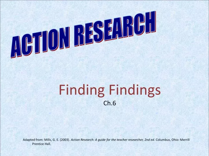 finding findings ch 6