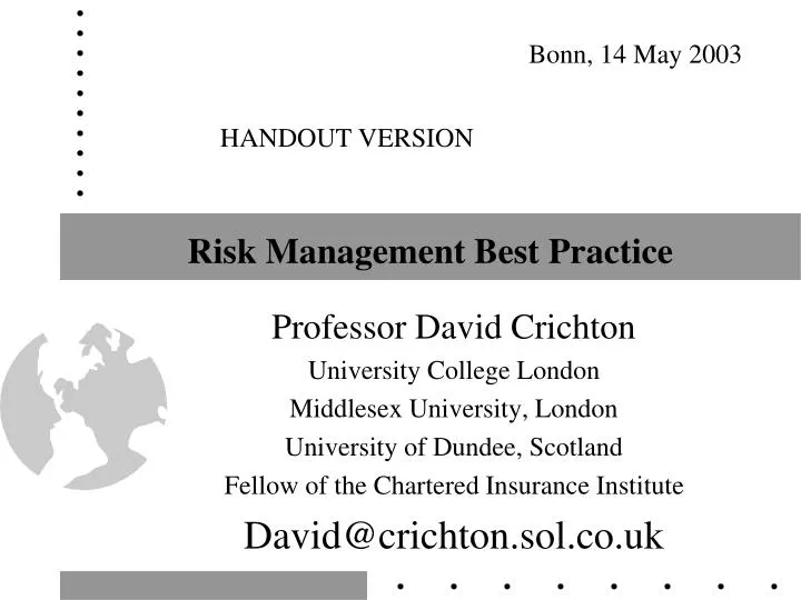 risk management best practice