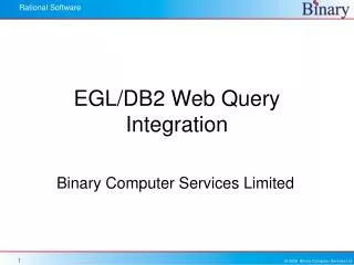 EGL/DB2 Web Query Integration