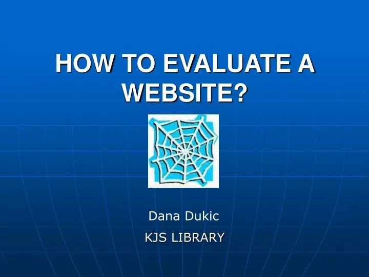 how to evaluate a website