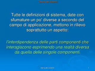 teoria dei sistemi