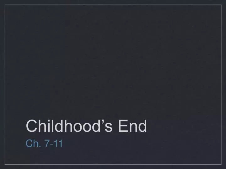 childhood s end