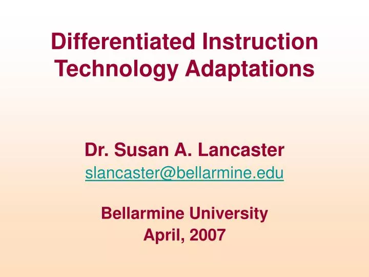 differentiated instruction technology adaptations