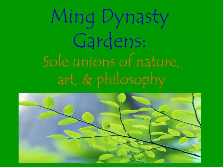 ming dynasty gardens