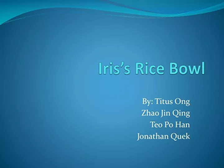 iris s rice bowl