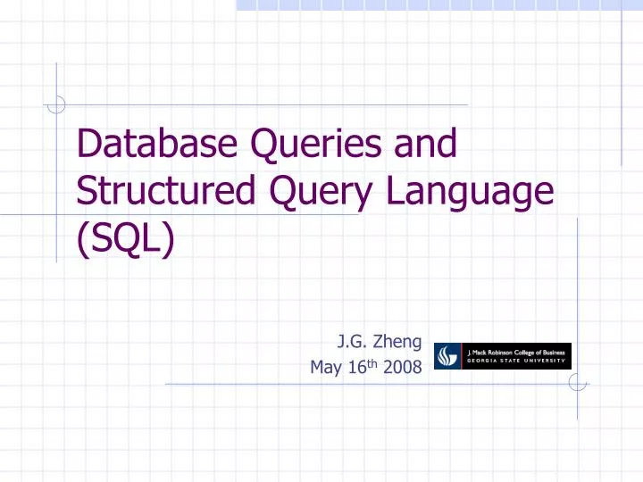 database queries and structured query language sql