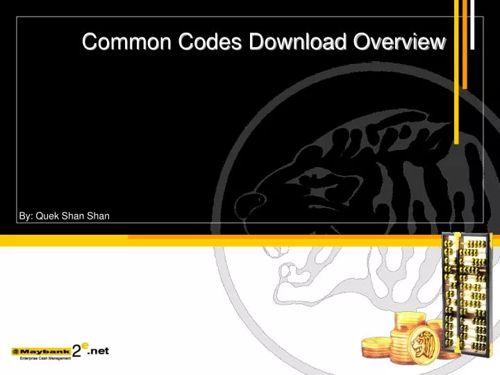 common codes download overview
