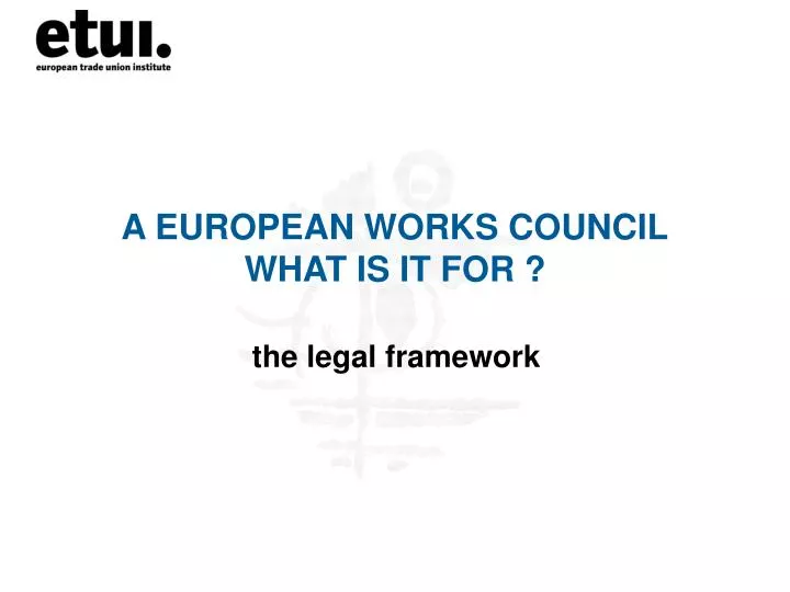 a european works council what is it for