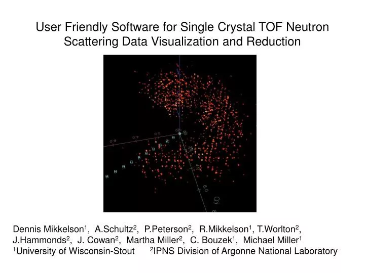 user friendly software for single crystal tof neutron scattering data visualization and reduction