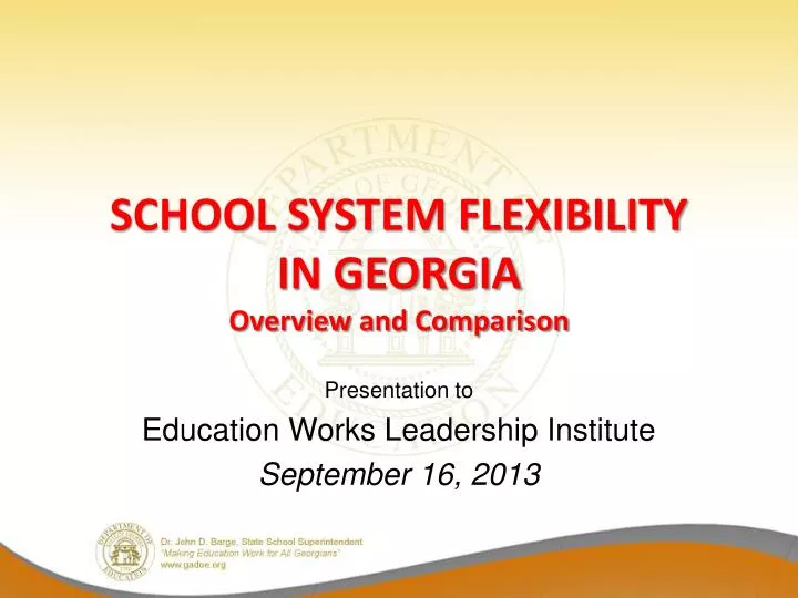 school system flexibility in georgia overview and comparison
