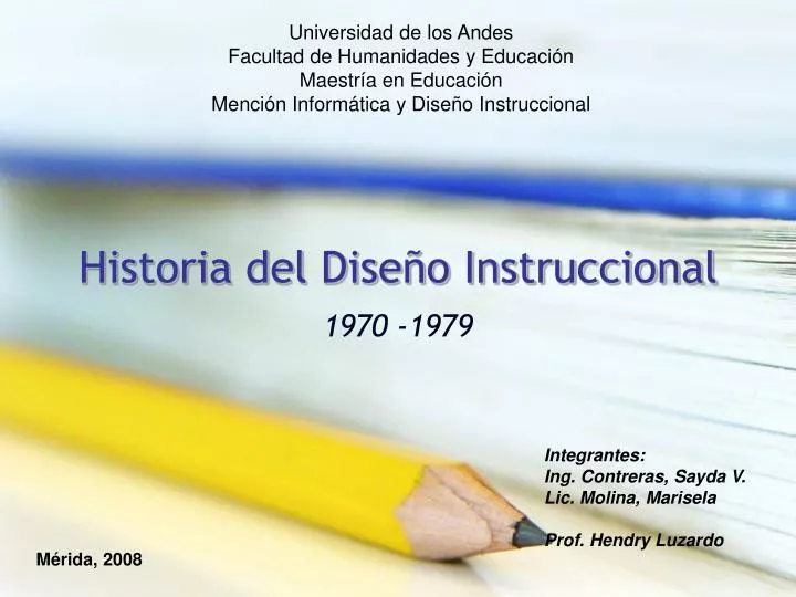 historia del dise o instruccional