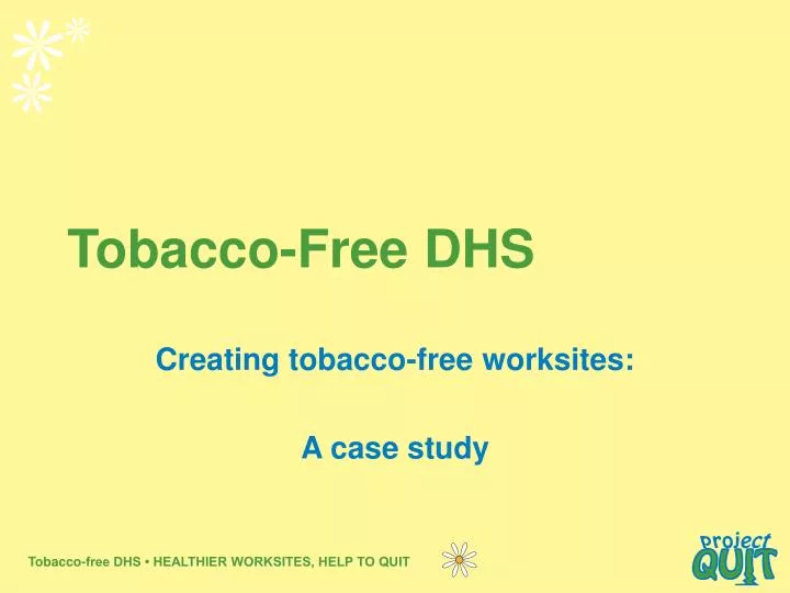 tobacco free dhs