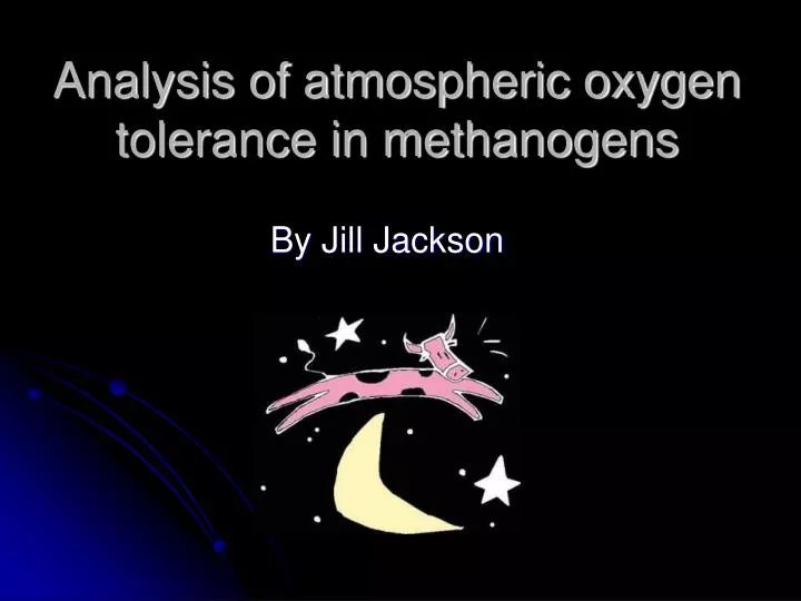 analysis of atmospheric oxygen tolerance in methanogens