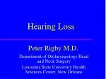 Hearing Loss - slide 1