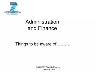 Administration and Finance