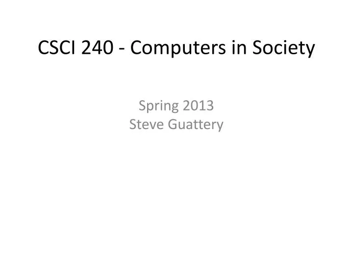 csci 240 computers in society