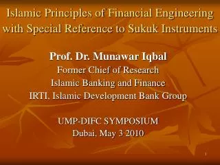 Islamic Principles of Financial Engineering with Special Reference to Sukuk Instruments