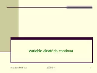 variable aleat ria continua