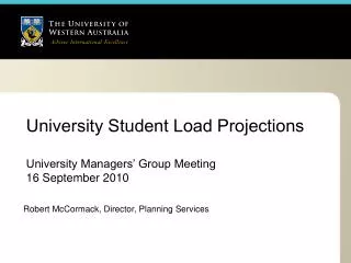 University Student Load Projections