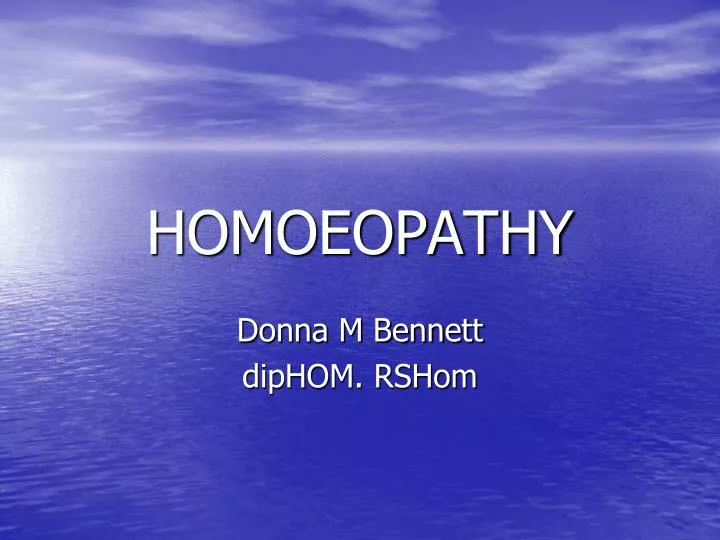 homoeopathy
