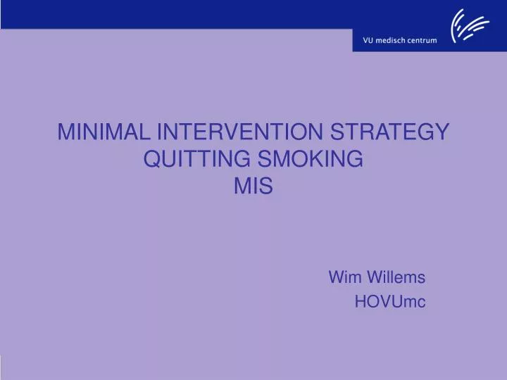 minimal intervention strategy quitting smoking mis
