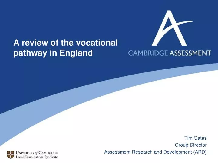 a review of the vocational pathway in england
