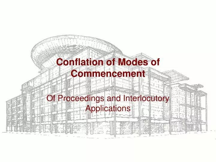 conflation of modes of commencement