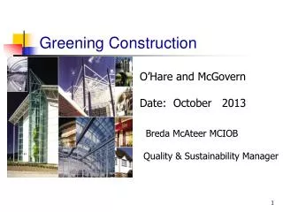 Greening Construction