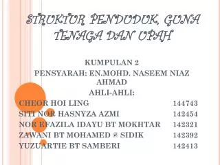 struktur penduduk guna tenaga dan upah