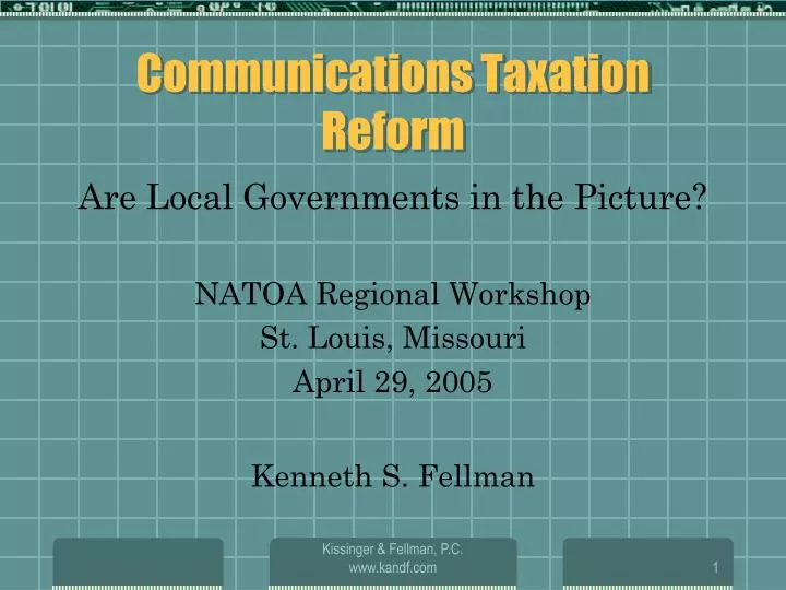 communications taxation reform