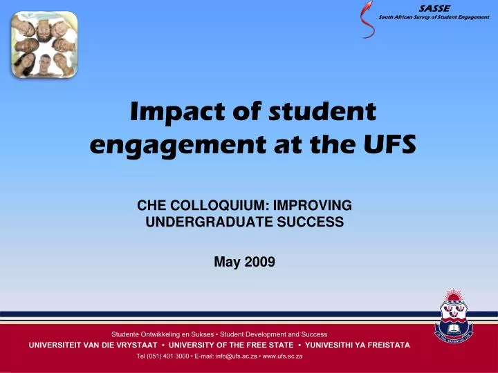 impact of student engagement at the ufs