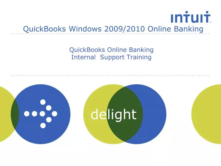 quickbooks online banking internal support training