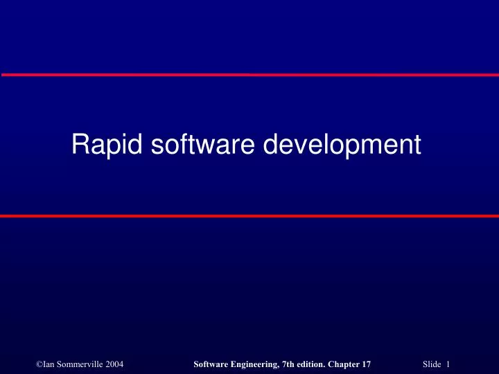 rapid software development