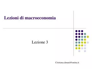 lezioni di macroeconomia