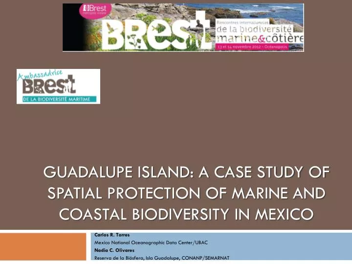 guadalupe island a case study of spatial protection of marine and coastal biodiversity in mexico