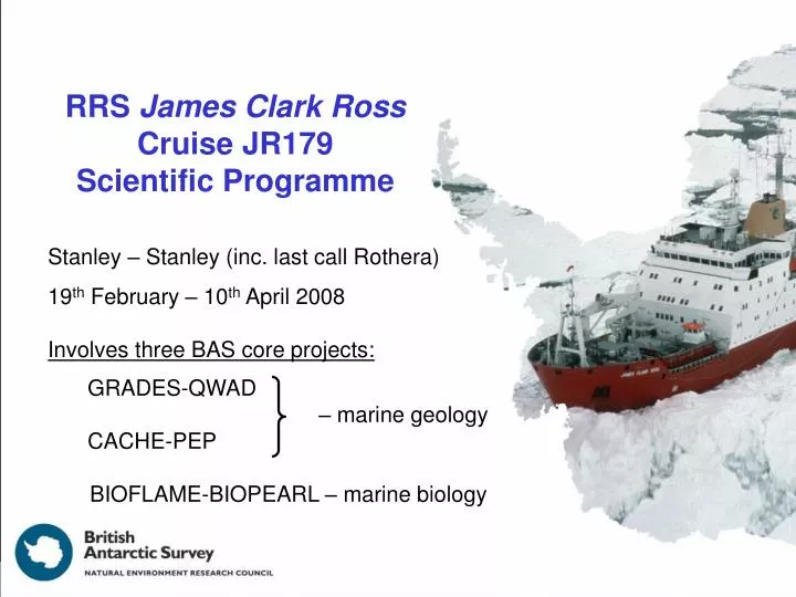 rrs james clark ross cruise jr179 scientific programme