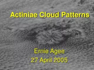 Actiniae Cloud Patterns